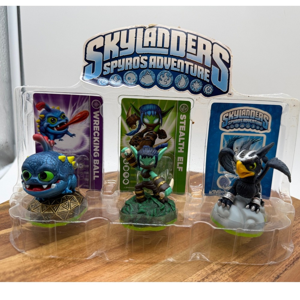 Skylanders Spyros Adventure 3-Pack Wrecking Ball Stealth Elf Sonic Boom  0353‎